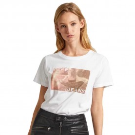 Тениска Pepe jeans Higi short sleeve T-shirt - White (White) тениска,дамски,тениски,pepe,jeans,higi,short,sleeve,t,shirt,white,(white)
