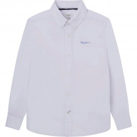 риза,с,дълъг,ръкав,детски,ризи,pepe,jeans,jayme,long,sleeve,shirt,white