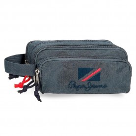 Pepe jeans Kay Carry All 5C pencil case - Blue / Grey (Denim) канцеларски,принадлежности,pepe,jeans,kay,carry,all,5c,pencil,case,blue,grey,(denim)
