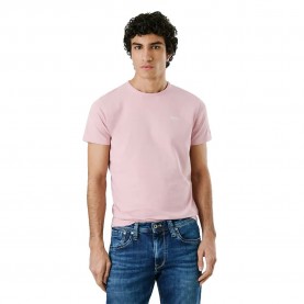 тениска,мъжки,тениски,pepe,jeans,original,basic,3n,short,sleeve,t,shirt,pink,(ash,rose,pink)