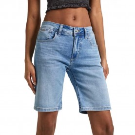Къси панталони Pepe jeans Slim Mw Fit denim shorts - Blue (Denim Mn7) къси,панталони,дамски,панталони,pepe,jeans,slim,mw,fit,denim,shorts,blue,(denim,mn7)