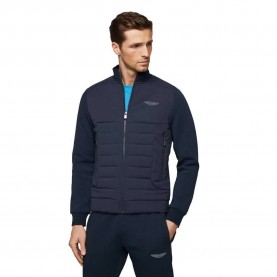блуза,мъжки,пуловери,hackett,am,quilted,hybrid,full,zip,sweatshirt,blue