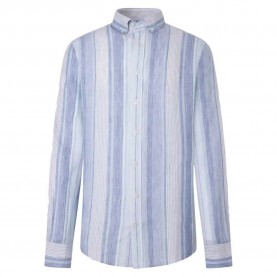 риза,с,дълъг,ръкав,мъжки,ризи,hackett,linen,multi,stripe,long,sleeve,shirt,blue