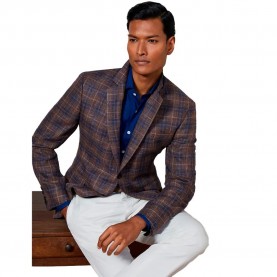 Сако Hackett Sr Brown/Blue Chk blazer - Brown (Brown / Blue) сако,мъжки,сака,hackett,sr,brown,blue,chk,blazer,brown,(brown,blue)