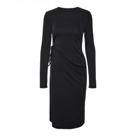 рокля,дамски,поли,и,рокли,vero,moda,phine,long,sleeve,long,dress,black,(black)