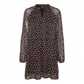 рокля,дамски,поли,и,рокли,vero,moda,sofia,long,sleeve,dress,black,(black,aop,small,pink,flower)