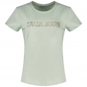 тениска,дамски,тениски,salsa,jeans,beads,detail,branding,short,sleeve,t,shirt,light,green,(green)
