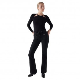 тениска,дамски,тениски,salsa,jeans,detailed,long,sleeve,t,shirt,black,(black)