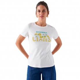 тениска,дамски,тениски,salsa,jeans,lemons,short,sleeve,t,shirt,white,(light,pearl)
