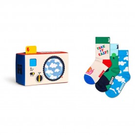 чорапи,детски,чорапи,happy,socks,camera,gift,set,socks,3,pairs,multicolor,(light,blue)