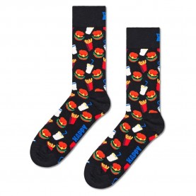 чорапи,мъжки,чорапи,happy,socks,hamburger,half,long,socks,multicolor,(black)