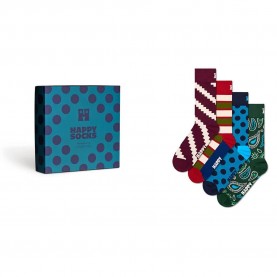 чорапи,мъжки,чорапи,happy,socks,new,vintages,gift,set,half,long,socks,4,pairs,dark,red,(multicolor)