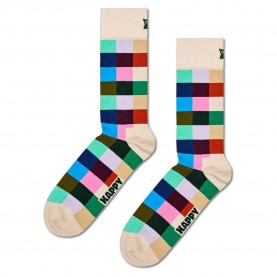 чорапи,мъжки,чорапи,happy,socks,rainbow,check,half,long,socks,white,(multicolor)