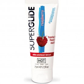 Hot Lubbing Superglide Edible Raspberry - Clear (Multicolor) хигиена,тяло,hot,lubbing,superglide,edible,raspberry,clear,(multicolor)