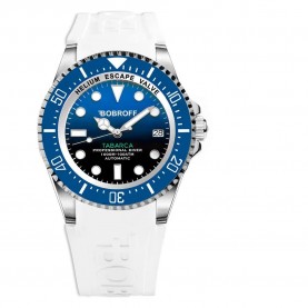 Часовник Bobroff BF0003BABFSTB watch - Clear (Silver / White / Blue) часовник,часовници,bobroff,bf0003babfstb,watch,clear,(silver,white,blue)