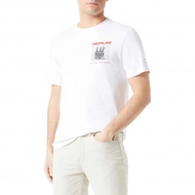 тениска,мъжки,тениски,replay,m6766,.000.22662,short,sleeve,t,shirt,white
