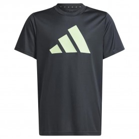 тениска,детски,тениски,adidas,train,essentials,logo,short,sleeve,t,shirt,grey,(carbon,semi,green,spark)