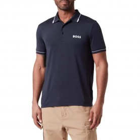 BOSS Paul Pro 10258089 GREEN short sleeve polo - Blue (Dark Blue) дамски,блузи,с,яка,мъжки,блузи,с,яка,boss,paul,pro,10258089,green,short,sleeve,polo,blue,(dark,blue)