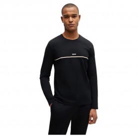 тениска,мъжки,пижами,boss,unique,long,sleeve,pyjama,t,shirt,black