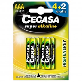 батерии,cegasa,lr03,blister,alkaline,battery,6,units,golden,(silver)