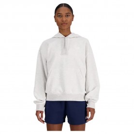 Суичър New balance Sport Essentials French Terry hoodie - White (Ash Heather) суичър,дамски,блузи,new,balance,sport,essentials,french,terry,hoodie,white,(ash,heather)