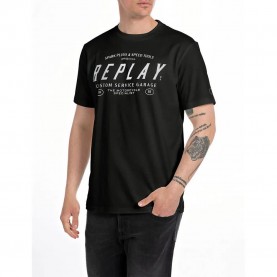 Тениска Replay M6840.000.2660 short sleeve T-shirt - Black (Black) тениска,мъжки,тениски,replay,m6840.000.2660,short,sleeve,t,shirt,black,(black)