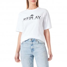 тениска,дамски,тениски,replay,w3698p.000.23608p,short,sleeve,t,shirt,white