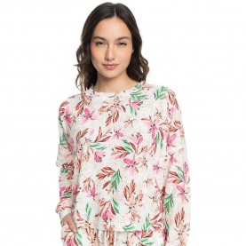 Блуза Roxy Currentmoodcrew sweatshirt - Multicolor (Snow White Happy Tropical) блуза,дамски,блузи,roxy,currentmoodcrew,sweatshirt,multicolor,(snow,white,happy,tropical)