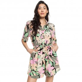 Roxy Real Yesterday romper - Multicolor (Anthracite Palm Song) дамски,гащеризони,roxy,real,yesterday,romper,multicolor,(anthracite,palm,song)