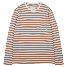 тениска,мъжки,тениски,makia,verkstad,long,sleeve,t,shirt,camel,white,(brown)