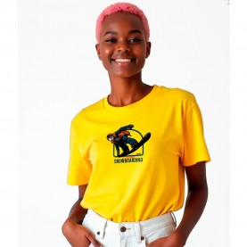 Тениска Kruskis Extreme Snowboarding short sleeve T-shirt - Yellow (Yellow) тениска,дамски,тениски,kruskis,extreme,snowboarding,short,sleeve,t,shirt,yellow,(yellow)