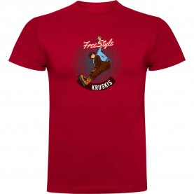 тениска,мъжки,тениски,kruskis,freestyle,rollers,short,sleeve,t,shirt,dark,red,(red)