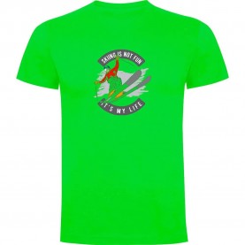 тениска,мъжки,тениски,kruskis,skiing,is,not,fun,short,sleeve,t,shirt,light,green,(green)