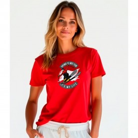 Тениска Kruskis Skiing Is Not Fun short sleeve T-shirt - Red (Red) тениска,дамски,тениски,kruskis,skiing,is,not,fun,short,sleeve,t,shirt,red,(red)