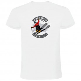 тениска,мъжки,тениски,kruskis,skiing,is,not,fun,short,sleeve,t,shirt,white