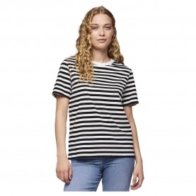 тениска,дамски,тениски,pieces,ria,short,sleeve,t,shirt,black,stripes,bright,white,(multicolor)