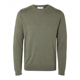 блуза,мъжки,пуловери,selected,berg,b,sweater,kalamata,detail,melange,(green)