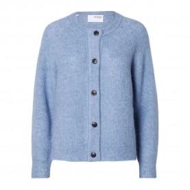 блуза,дамски,пуловери,дамски,плетени,дрехи,selected,lulu,knit,sweater,blue