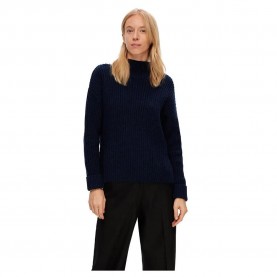 блуза,дамски,пуловери,дамски,плетени,дрехи,selected,selma,pullover,sweater,blue,(dark,sapphire)
