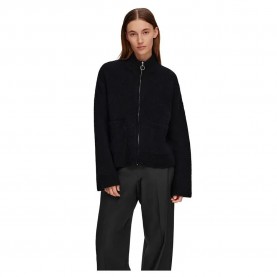блуза,дамски,пуловери,дамски,плетени,дрехи,selected,sia,full,zip,sweater,black,(black)