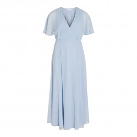 рокля,дамски,поли,и,рокли,vila,rilla,v,short,sleeve,long,dress,kentucky,blue,(blue)