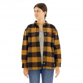 карирана,риза,дамски,блузи,дамски,ризи,superdry,check,long,sleeve,shirt,brown