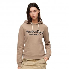 суичър,дамски,блузи,superdry,metallic,venue,logo,hoodie,beige