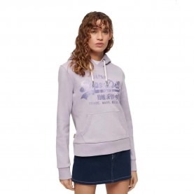 Суичър Superdry Metallic Vintage Logo Graphic hoodie - Purple (Wisteria Purple) суичър,дамски,блузи,superdry,metallic,vintage,logo,graphic,hoodie,purple,(wisteria,purple)
