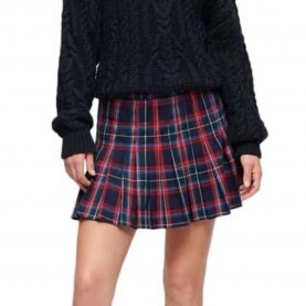 Пола Superdry Mid Rise Check short skirt - Red (Blue Red Check) пола,дамски,поли,и,рокли,superdry,mid,rise,check,short,skirt,red,(blue,red,check)