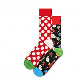 чорапи,мъжки,чорапи,happy,socks,big,dot,snowman,gift,set,half,long,socks,2,pairs,multicolor,(red)