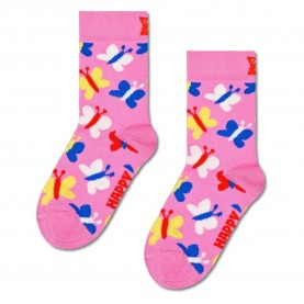 детски,чорапи,детски,чорапи,happy,socks,kids,butterfly,half,long,socks,multicolor,(pink)