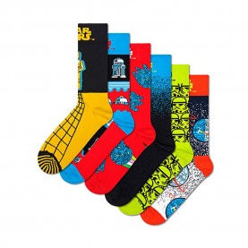 чорапи,дамски,чорапи,happy,socks,star,wars™,gift,set,half,socks,6,pairs,multicolor