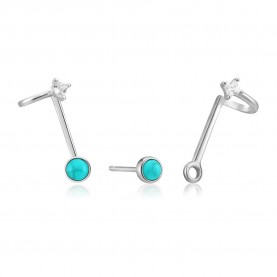 бижутерия,ania,haie,e027,03h,earrings,silver,(grey)