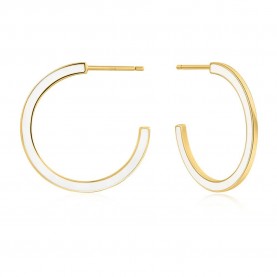бижутерия,ania,haie,e028,earrings,white,(golden)